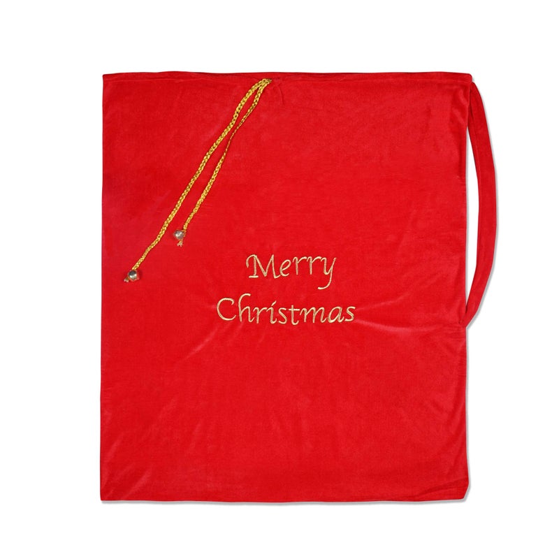 EraSpooky Christmas Santa Gift Bags Drawstring Velvet Sack Costume - Image 2